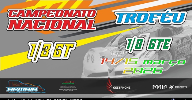 1ª Prova do Campeonato Nacional 1/8 GT e Trofeu 1/8 GTE